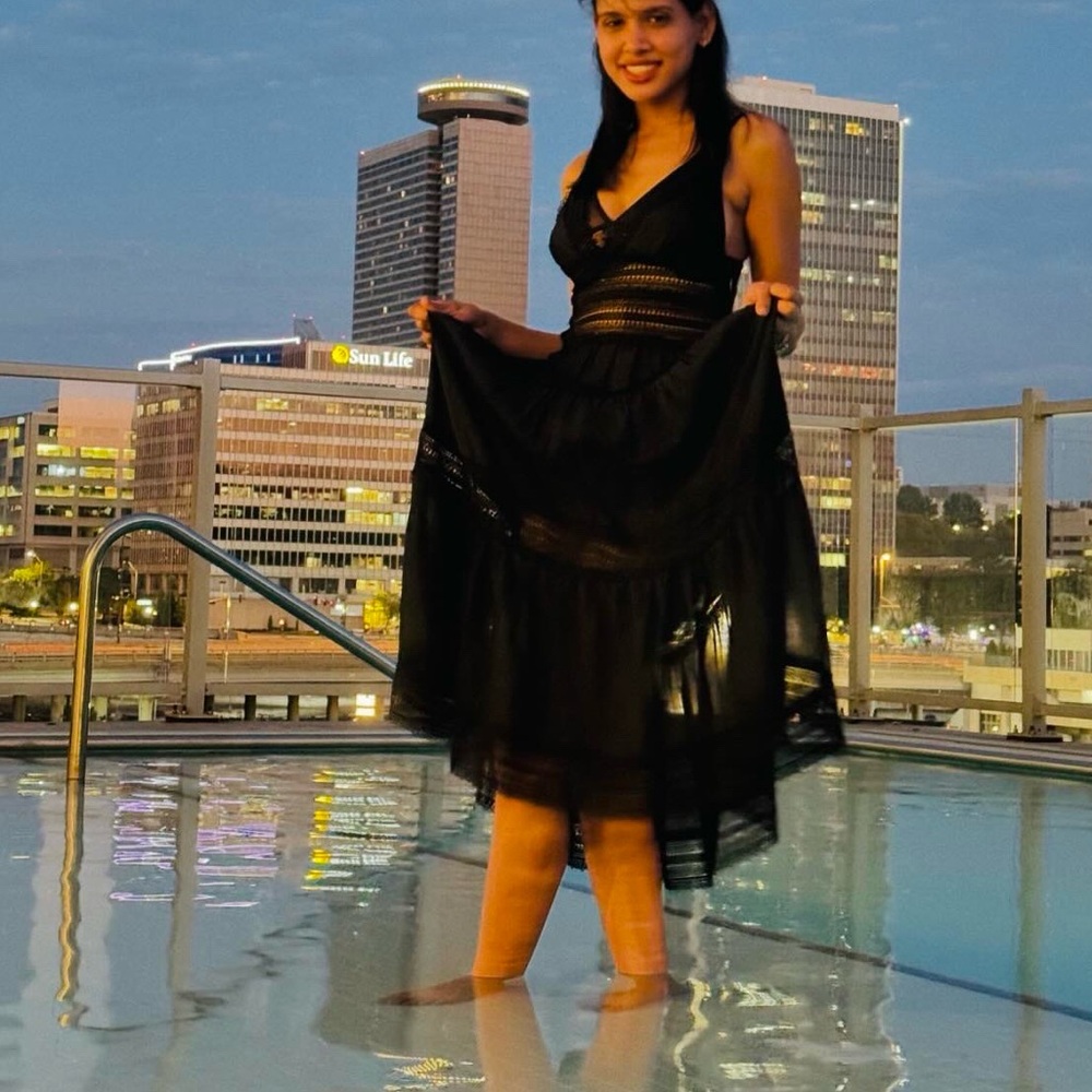 Mango Black Maxi Dress